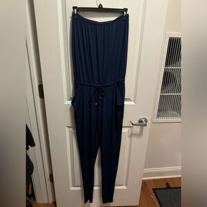 Michael Kors - Navy Blue Sleeveless Jumpsuit - Size Small